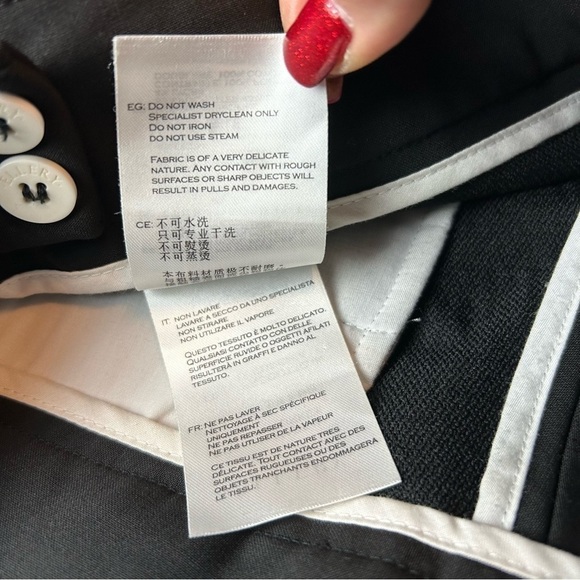 ELLERY Sinuous Cropped Bell Bottom Suit Pants Side Zip Wool Blend Sz.4 - Picture 15 of 16